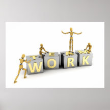 Poster de motivación del trabajo en equipo