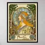 Poster de Nouveau del arte de Mucha - zodiaco - pe