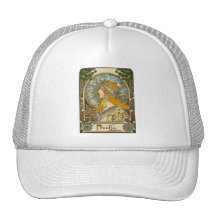Poster de Nouveau del arte de Mucha - zodiaco - pe Gorro