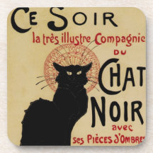 Poster de Nouveau del arte del vintage; Charla de  Posavasos De Bebidas