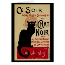 Poster de Nouveau del arte del vintage; Charla de  Tarjeta