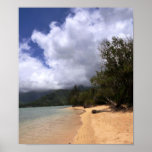 Poster de Oahu del parque de la playa de Kualoa