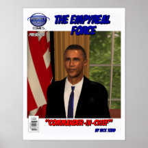 Poster de Obama - super héroe empíreo de la fuerza