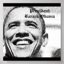 Poster de presidente Barack Obama