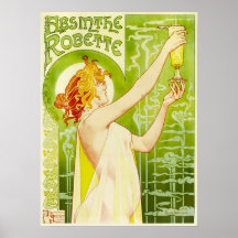 Poster de Robette del ajenjo de Alfonso Mucha