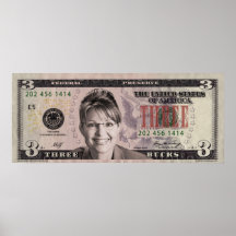 Poster de Sarah Palin $3 Bill