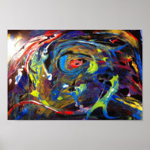 Poster de una pintura de acrílico abstracta