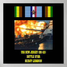 POSTER DE USS NEW JERSEY (BB-62)