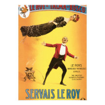 Poster de Vintage Servais Le Roy Magician Anuncio