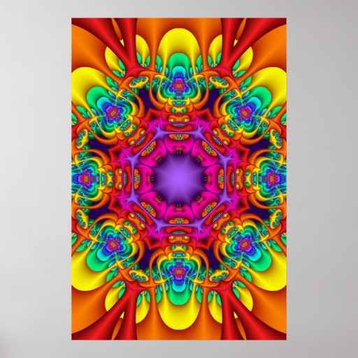 Poster decorativo de la mandala en colores del arc