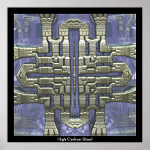 Poster del acero de alto carbono