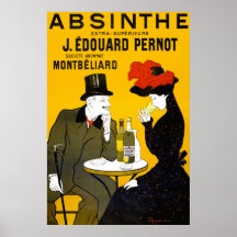 Poster del ajenjo del vintage