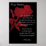 Poster del amor de las tarjetas del día de San Val