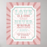 Poster del amor del carnaval del vintage