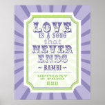 Poster del amor del carnaval del vintage