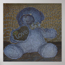 Poster del amor del oso de peluche