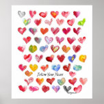 Poster del amor - siga su corazón