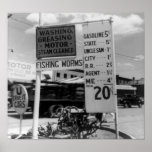 Poster del análisis de precio de la gasolinera