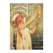 Poster del anuncio del ajenjo de Robette Lienzo Envuelto Para Galerías