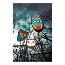 Poster del arbolado de los búhos posters