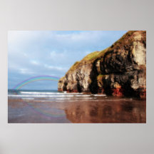 poster del arco iris de la ducha del verano de la 