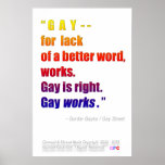 Poster del arco iris de "Wall Street gay"