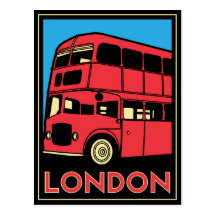 Poster del art déco de Londres Tarjeta Postal