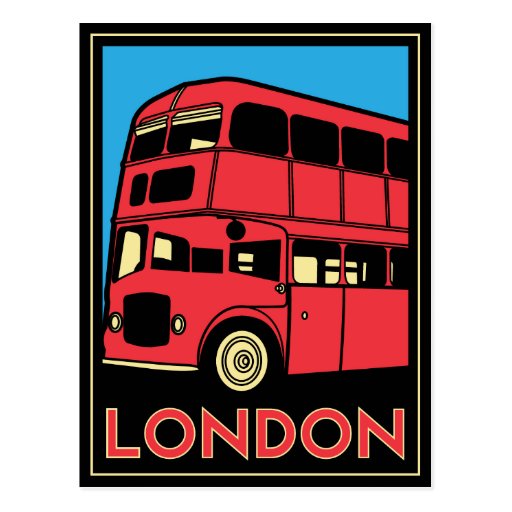 Poster del art déco de Londres Tarjeta Postal