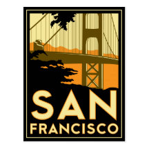 Poster del art déco de San Francisco Postal