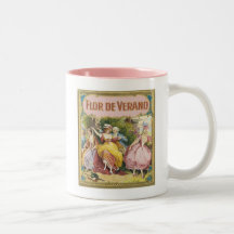 POSTER DEL ARTE DE FLOR DE VERANO VINTAGE TAZA DE CAFÉ