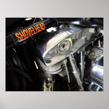 Poster del arte de la motocicleta de Shovelhead de