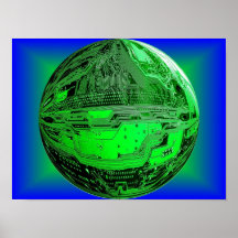 Poster del arte de tierra de la placa madre