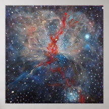 Poster del arte del espacio - pintura de la nebulo