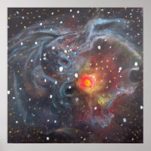Poster del arte del espacio - pintura de v838 Mono