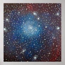 Poster del arte del espacio - pintura del racimo d