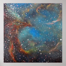 Poster del arte del espacio - pintura grande de la