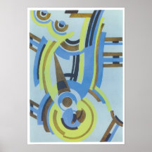 Poster del arte del jazz de Gladky de la sarga