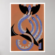 Poster del arte del jazz de Gladky de la sarga