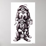Poster del arte gráfico de dos payasos
