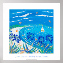 Poster del arte: Opinión azul de Scilly, Tresco