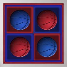 Poster del arte pop del baloncesto
