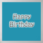 Poster del autógrafo del feliz cumpleaños