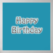 Poster del autógrafo del feliz cumpleaños