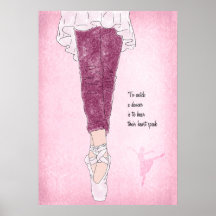 Poster del bailarín de la bailarina en rosa