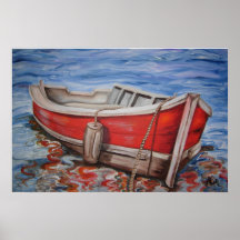 Poster del barco de fila