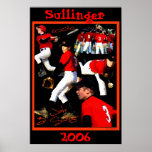 Poster del béisbol del estudiante de primer año de