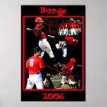 Poster del béisbol del estudiante de primer año de