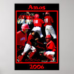 Poster del béisbol del estudiante de primer año de