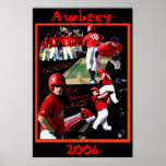 Poster del béisbol del estudiante de primer año de