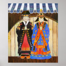 Poster del boda del rey y de la reina